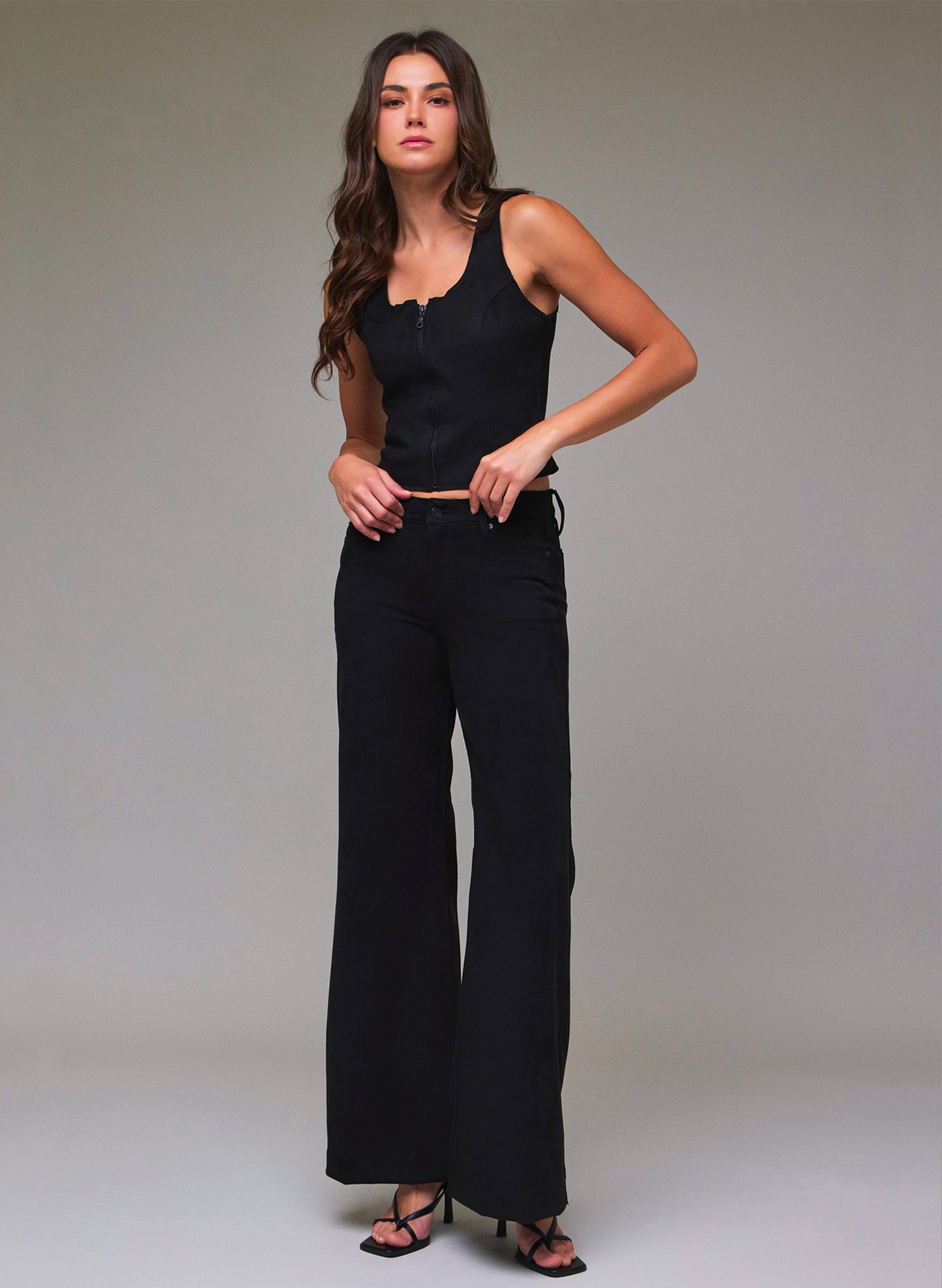 32" Inseam "Comfort" Flare-Suede - Black