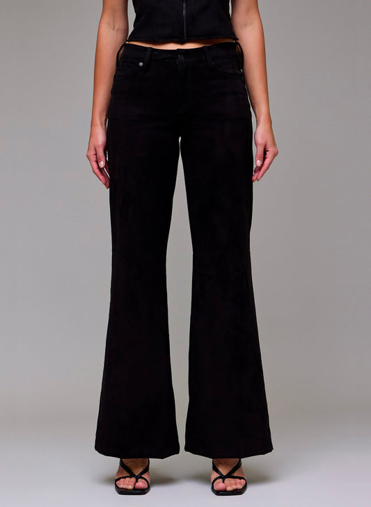 32" Inseam "Comfort" Flare-Suede - Black