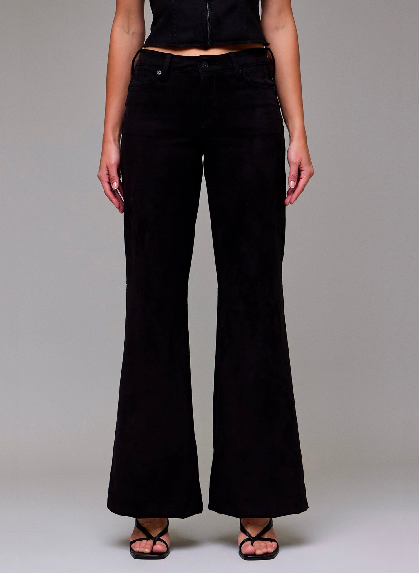 32" Inseam "Comfort" Flare-Suede - Black