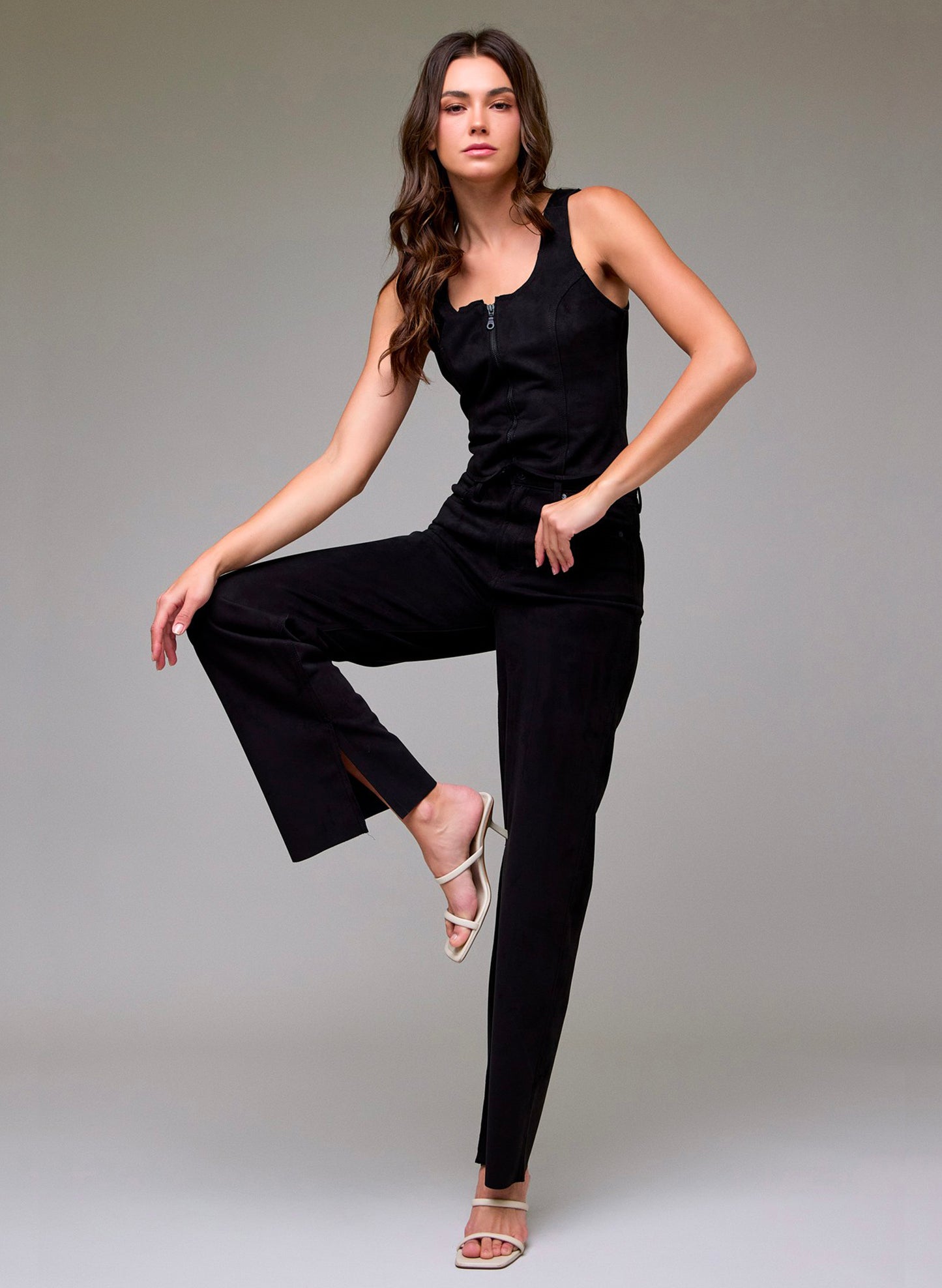 32" Inseam "Comfort" Flare-Suede - Black