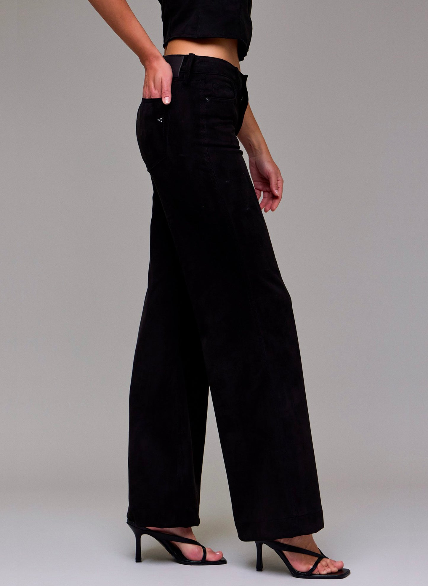 32" Inseam "Comfort" Flare-Suede - Black