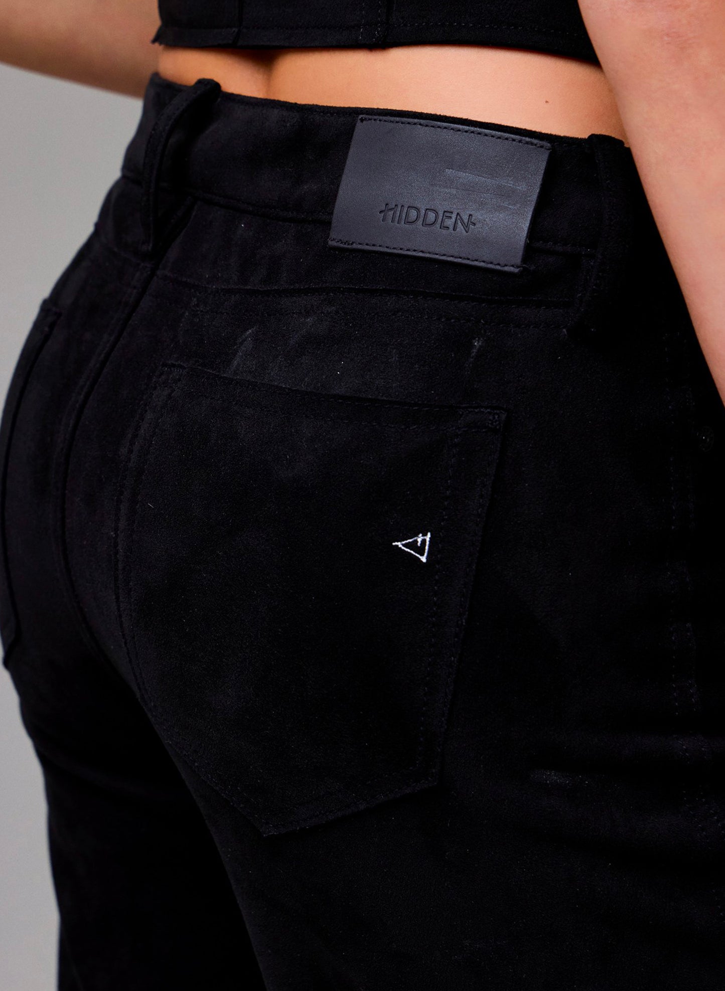 32" Inseam "Comfort" Flare-Suede - Black