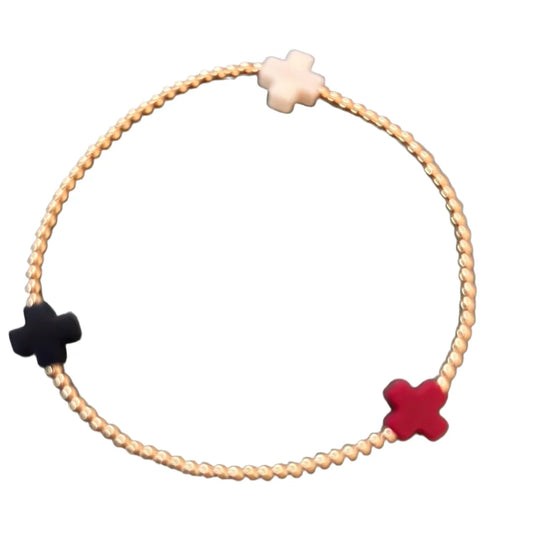 enewton design Enewton - Signature Cross 2mm Gold Bracelet - Firecracker available at The Good Life Boutique