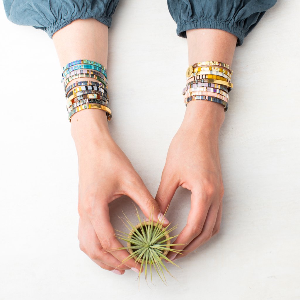 Scout Curated Wears Scout Curated Wears - Good Karma Miyuki Bracelet - Sparkle & Shine - Topaz-Gold available at The Good Life Boutique