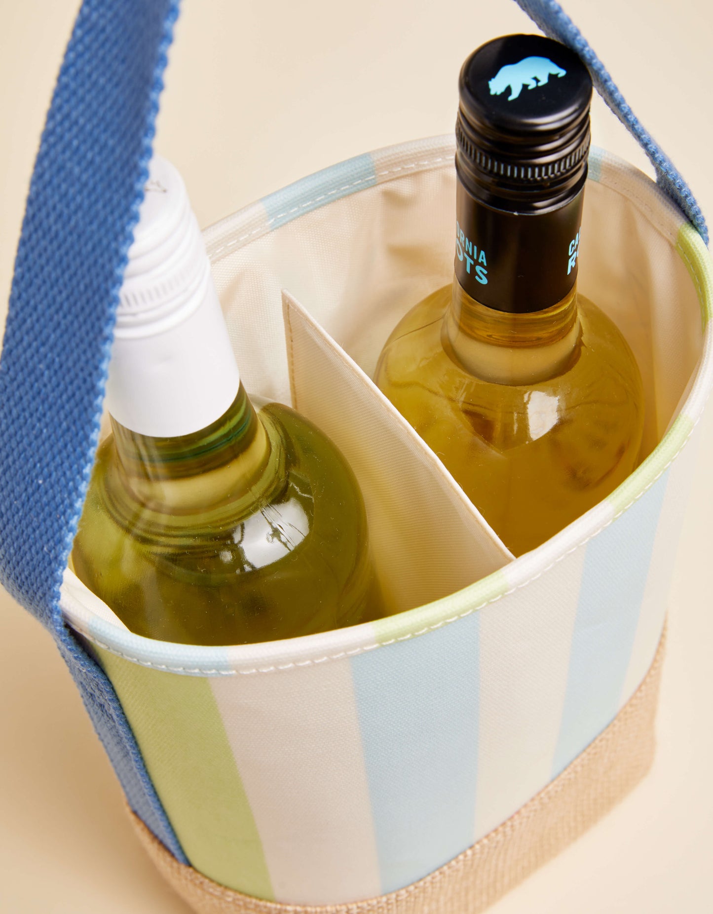 Spartina Double Wine Caddy Overboard Stripe available at The Good Life Boutique