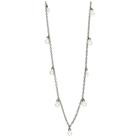 Freida Rothman 40" Bezel Droplet Strand Necklace available at The Good Life Boutique