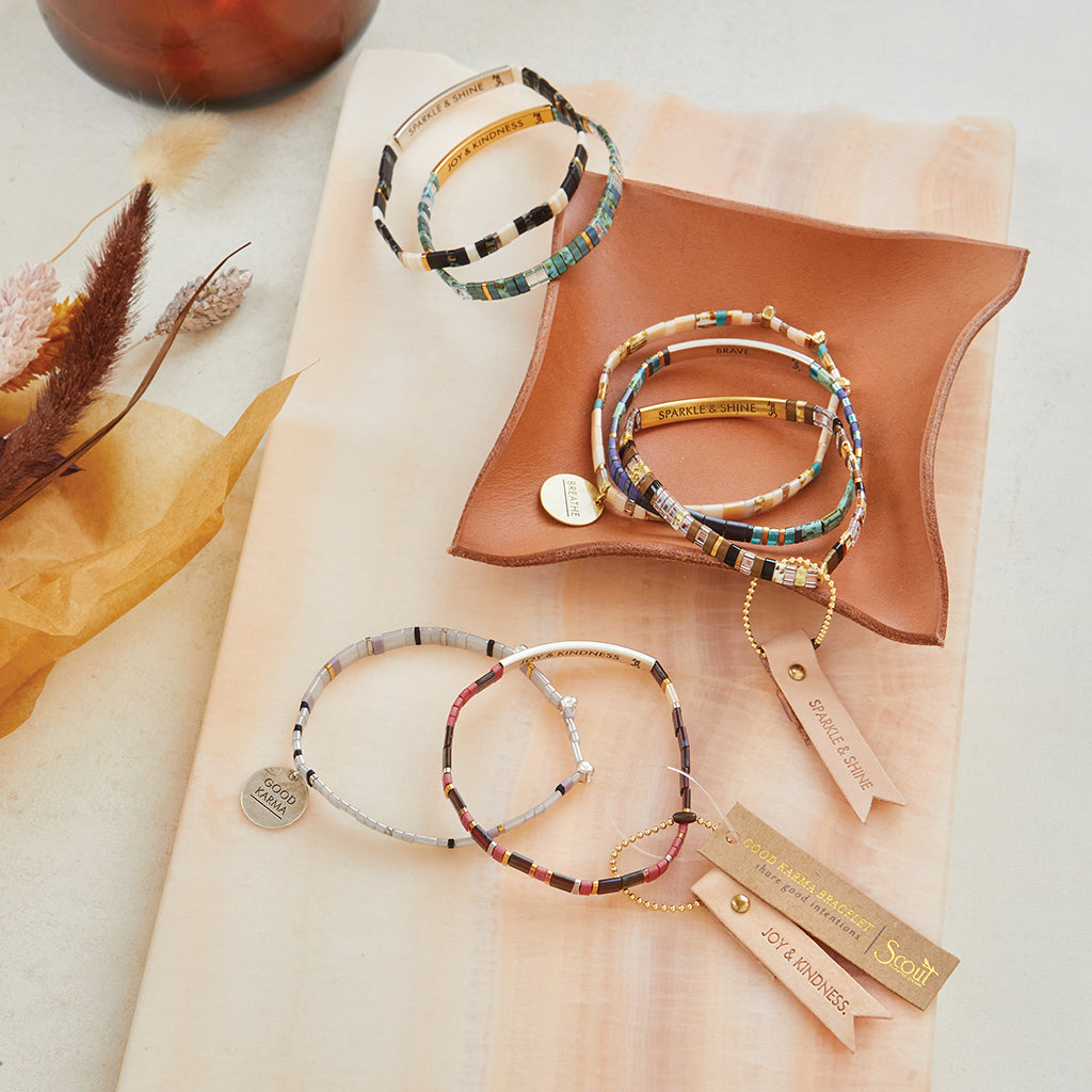 Scout Curated Wears Scout Curated Wears - Good Karma Miyuki Bracelet - Sparkle & Shine - Topaz-Gold available at The Good Life Boutique