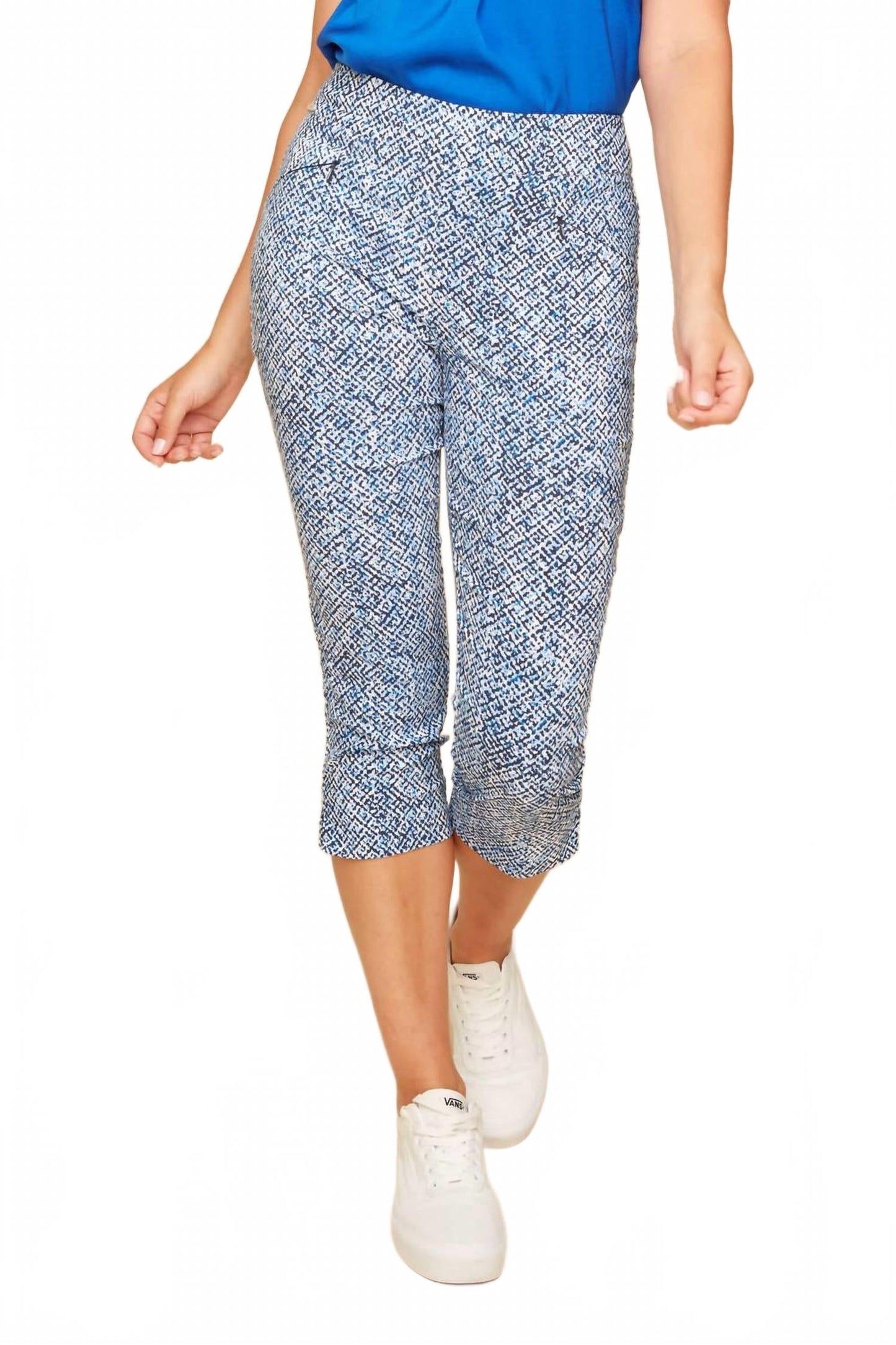 Renuar Collection Renuar - Woven Pant - Capri available at The Good Life Boutique