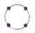 Made As Intended 8mm Amethyst Blessing Bracelet With Silver Links available at The Good Life Boutique