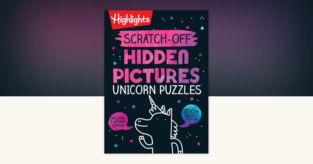 Penguin Random House Scratch-Off Hidden Pictures Unicorn Puzzles available at The Good Life Boutique