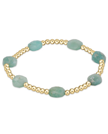 Admire Gold 3mm Bead Bracelet - Amazonite