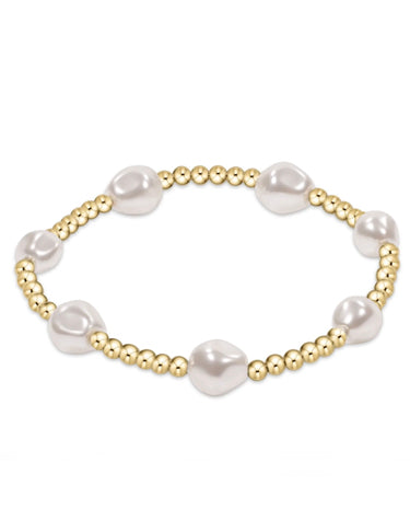 enewton design Enewton - Admire Gold 3mm Bead Bracelet - Pearl available at The Good Life Boutique