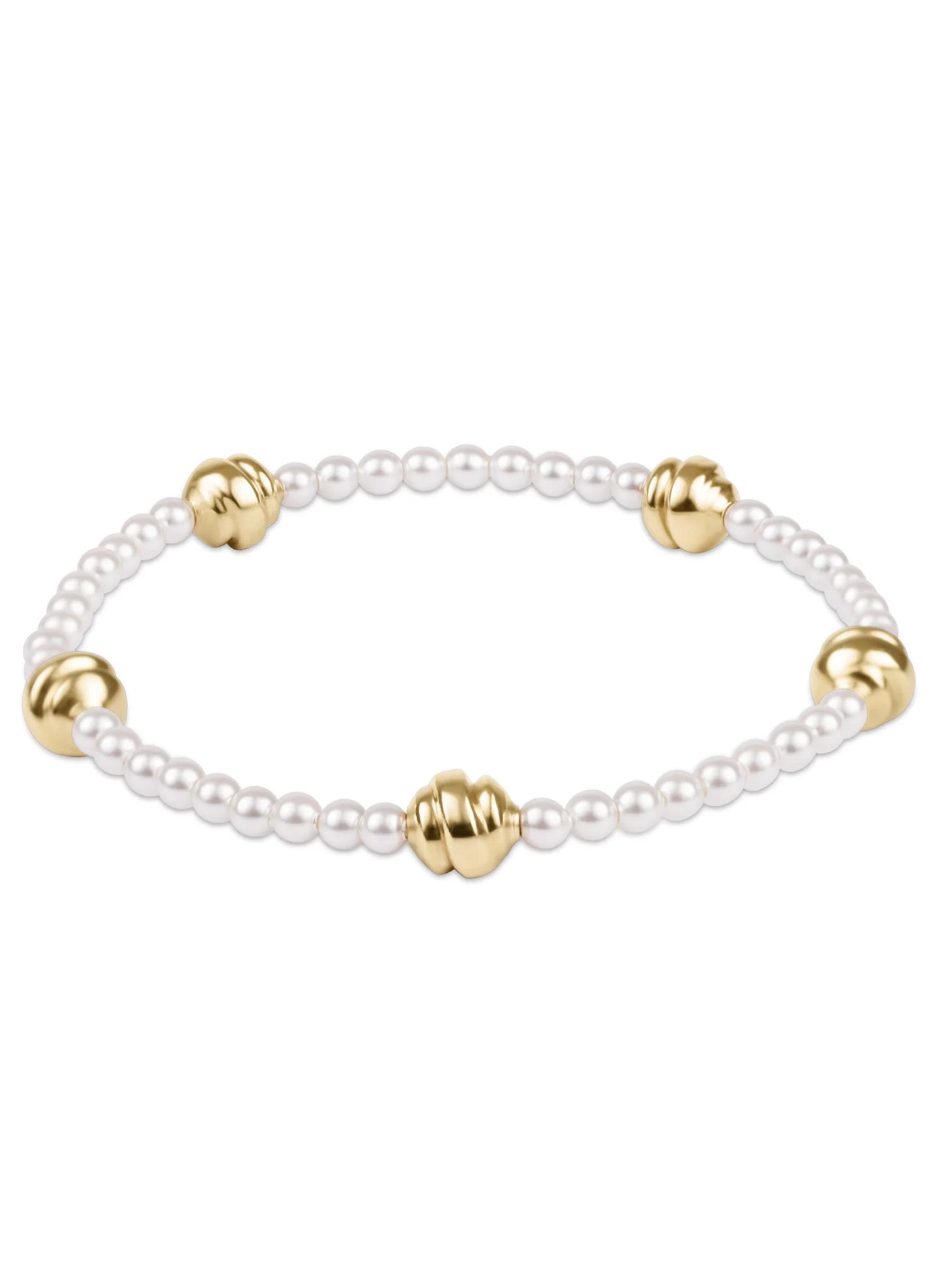 Admire Small Gold 3mm Pearl Bracelet