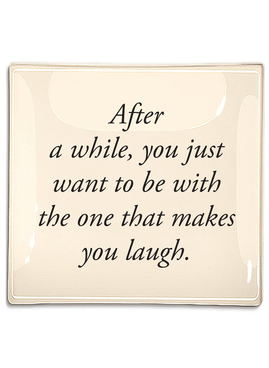 BEN'S GARDEN After A While Decoupage Glass Tray 6"x6" available at The Good Life Boutique