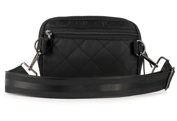 Haute Shore LTD Amy Belt Bag - Amy Carbon - Black Quilted Nylon/Black Strap available at The Good Life Boutique