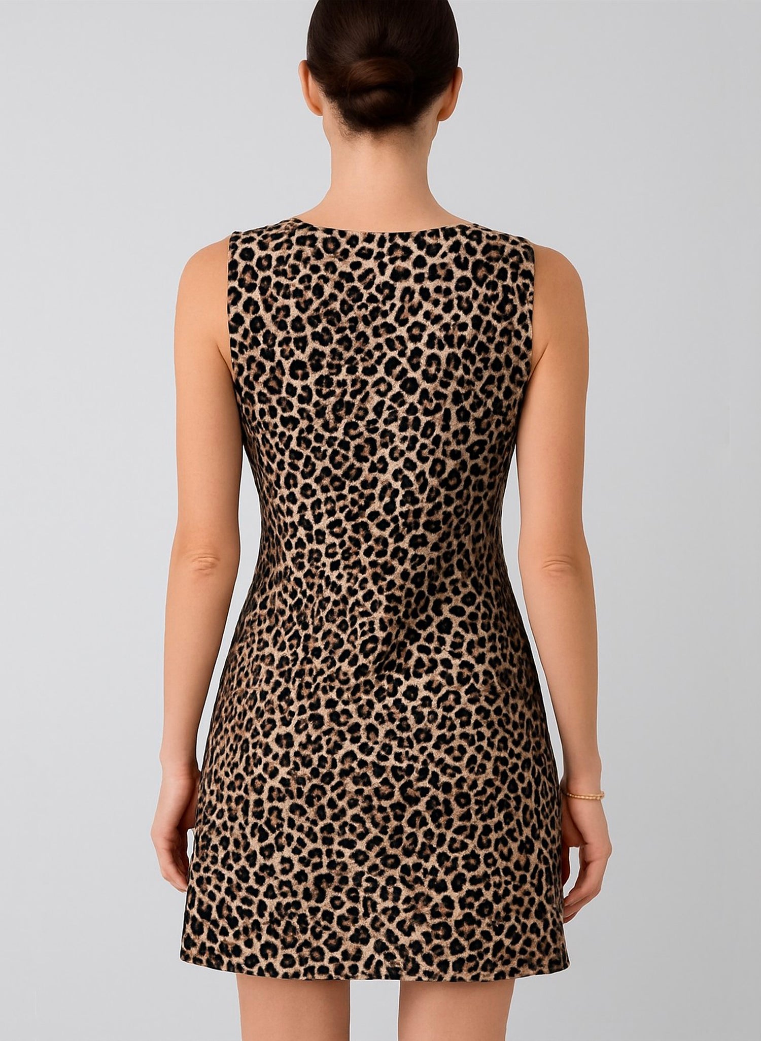 Fate By LFD Animal Print Cowl Neck Fit & Flare Dress - Taupe Combo Medium Fate By LFD Animal Print Cowl Neck Fit & Flare Dress - Taupe Combo Medium