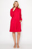 Anthony Suede Dress - Red