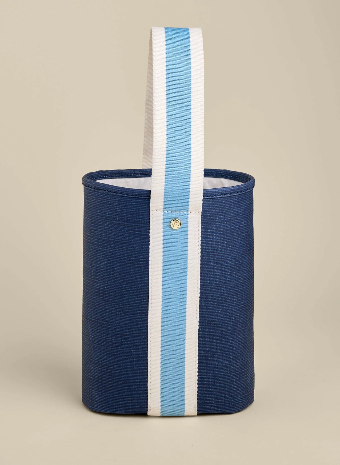 Armada Double Wine Caddy Navy Blue Stripe