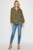 Austin Suede Top - Olive
