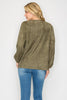 Austin Suede Top - Olive