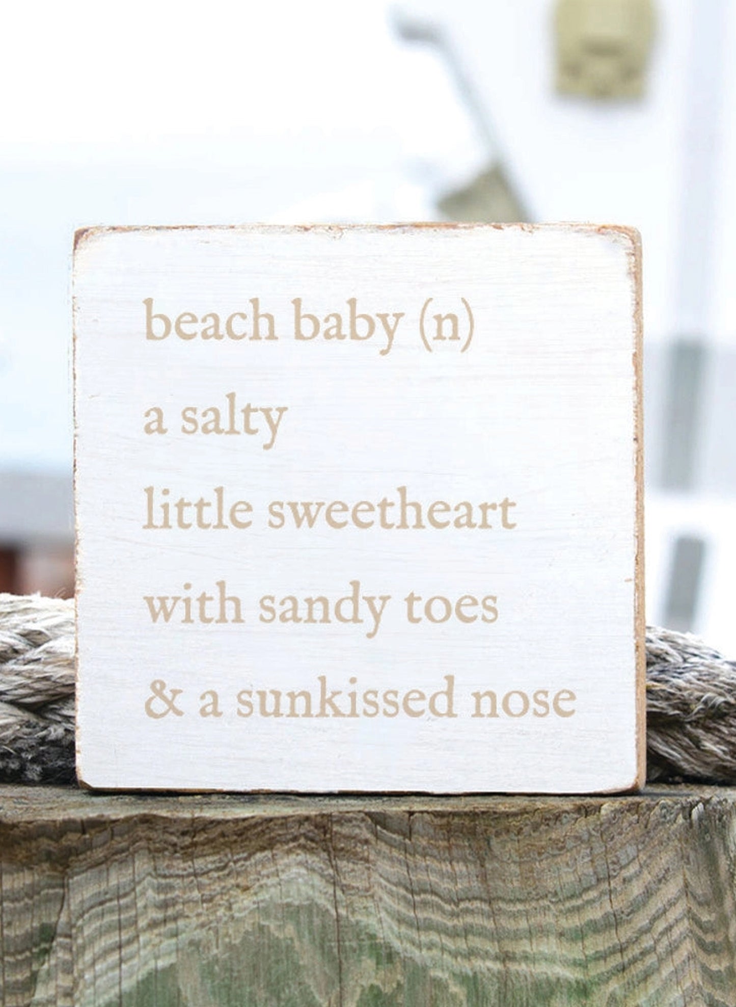Beach Baby Definition Block Sign
