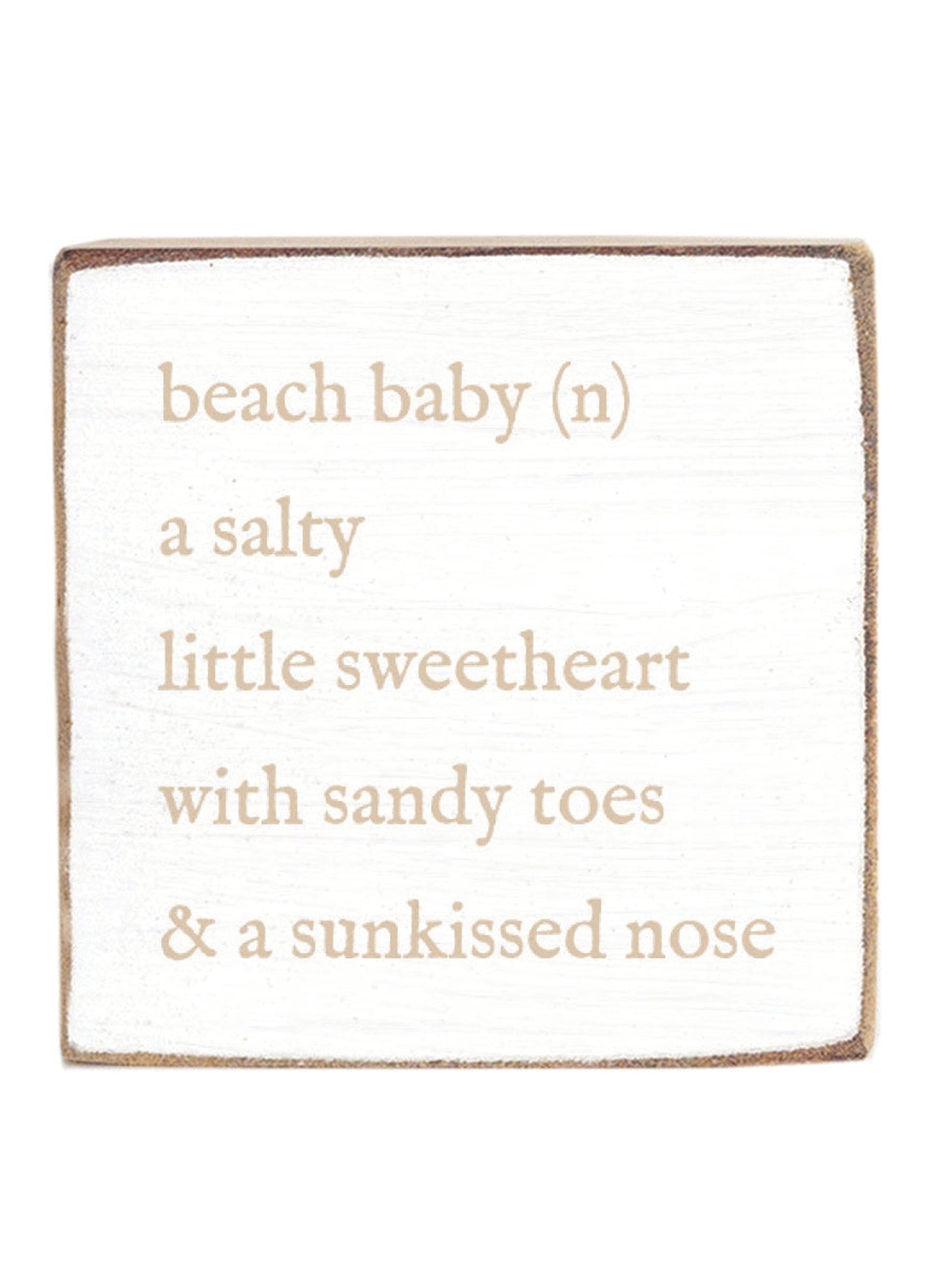 Beach Baby Definition Block Sign