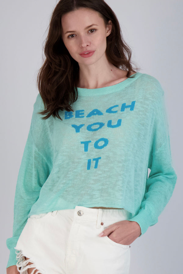 Stitchdrop Beach You To It Sweater - Pool available at The Good Life Boutique