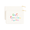 Best Teacher Ever Script Bag Pouch