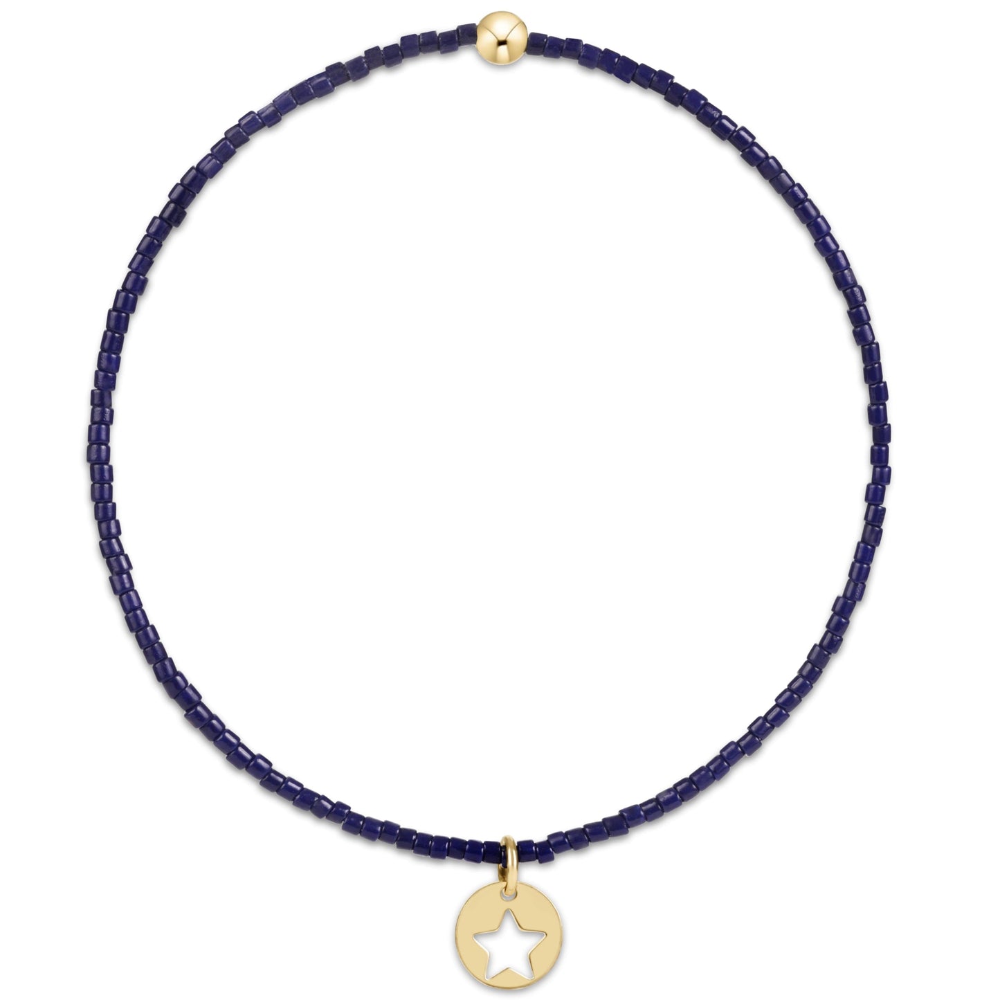enewton design Enewton - Hope Classic Bracelet - Navy - Star Small Gold Disc available at The Good Life Boutique
