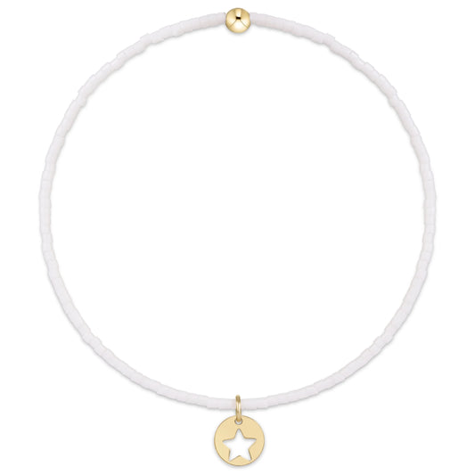 enewton design Enewton - Hope Classic Bracelet - White - Star Small Gold Disc available at The Good Life Boutique