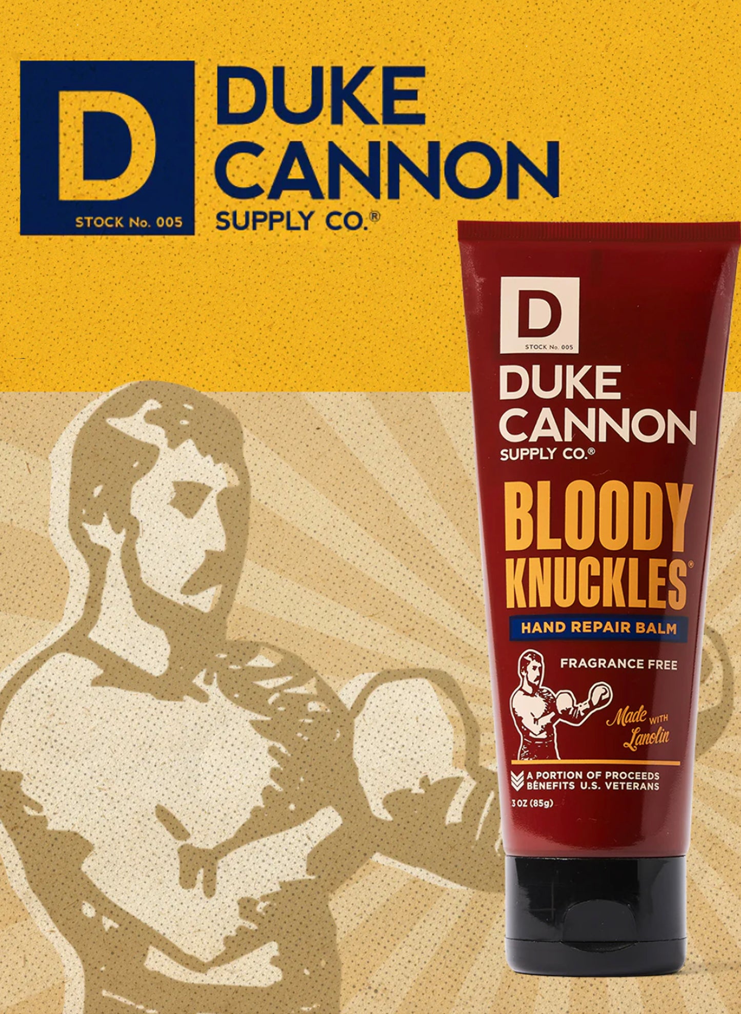 Duke Cannon Bloody Knuckles Hand Repair Balm - Tube available at The Good Life Boutique