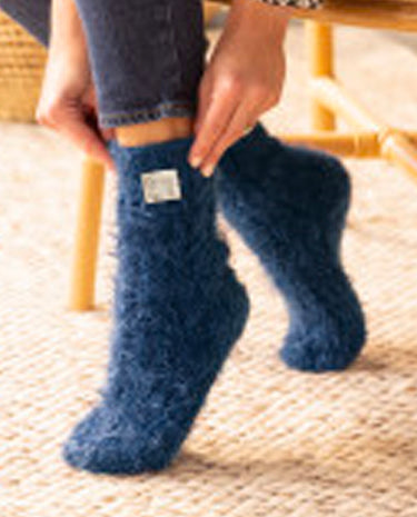 Demdaco Navy Giving Socks available at The Good Life Boutique
