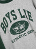 Boys Lie - Athletics Kara Crewneck- Green/Heather Grey