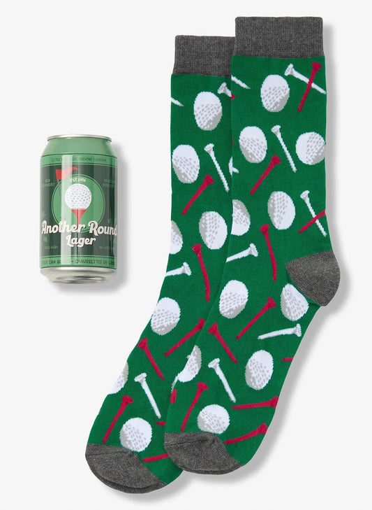 Balls And Tees Men's Beer Can Socks - Green