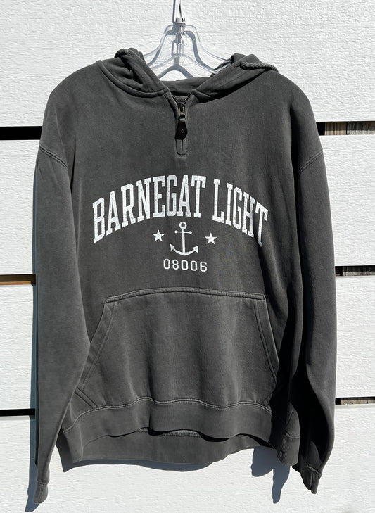 Barnegat Light Hooded Minizip Sweatshirt - Smoke
