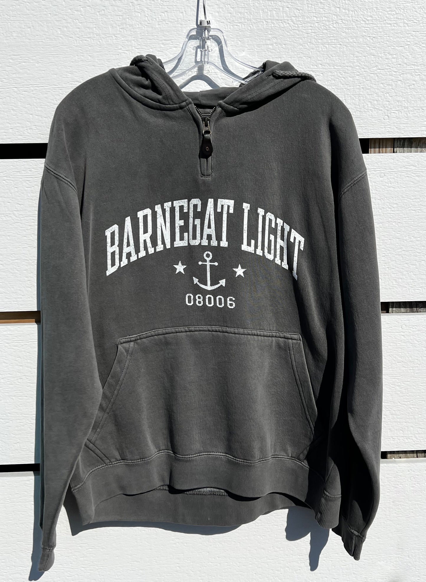 Barnegat Light Hooded Minizip Sweatshirt - Smoke