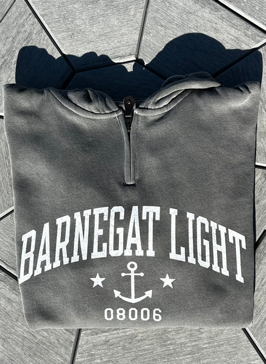 Barnegat Light Hooded Minizip Sweatshirt - Smoke