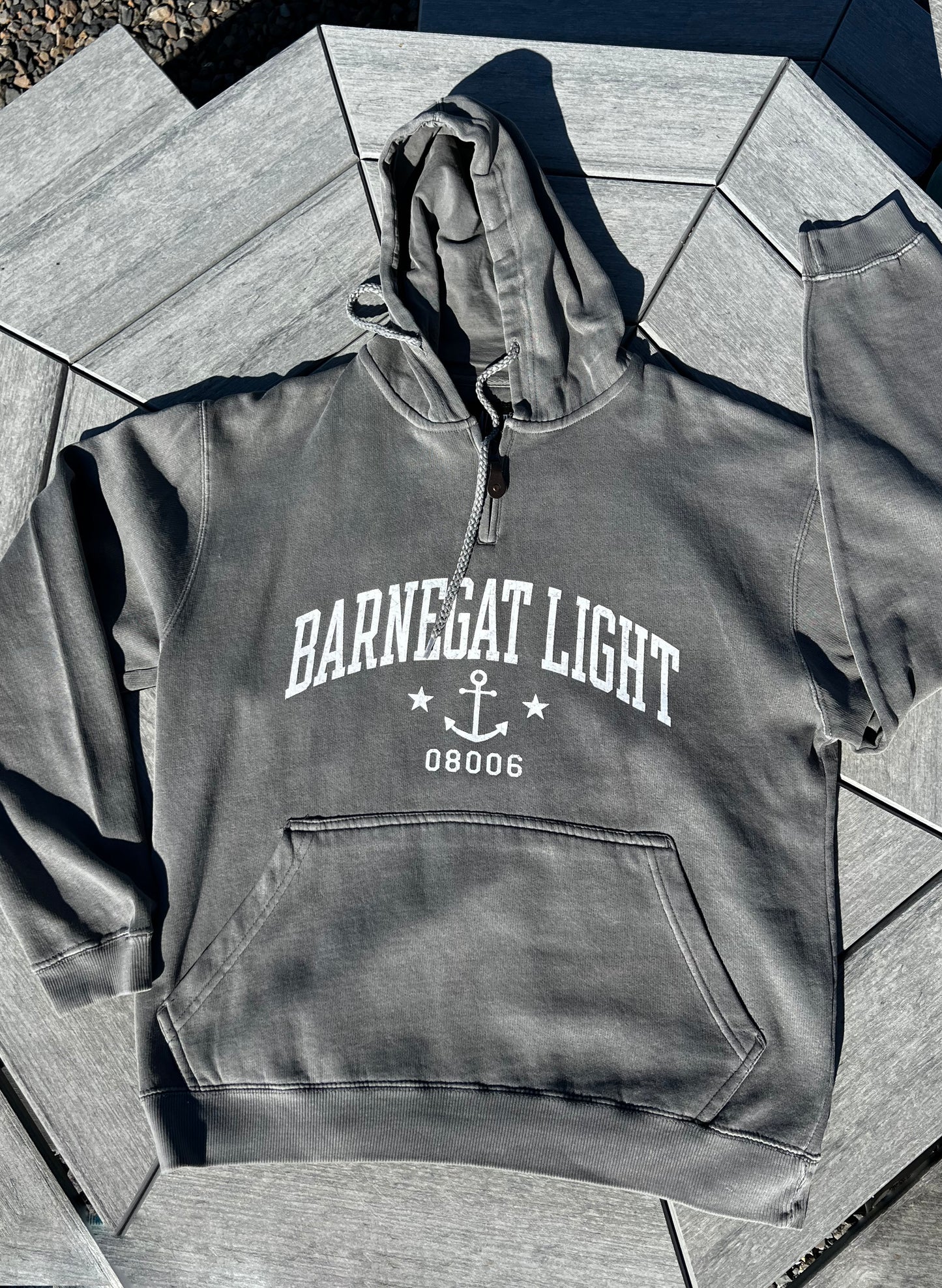 Barnegat Light Hooded Minizip Sweatshirt - Smoke