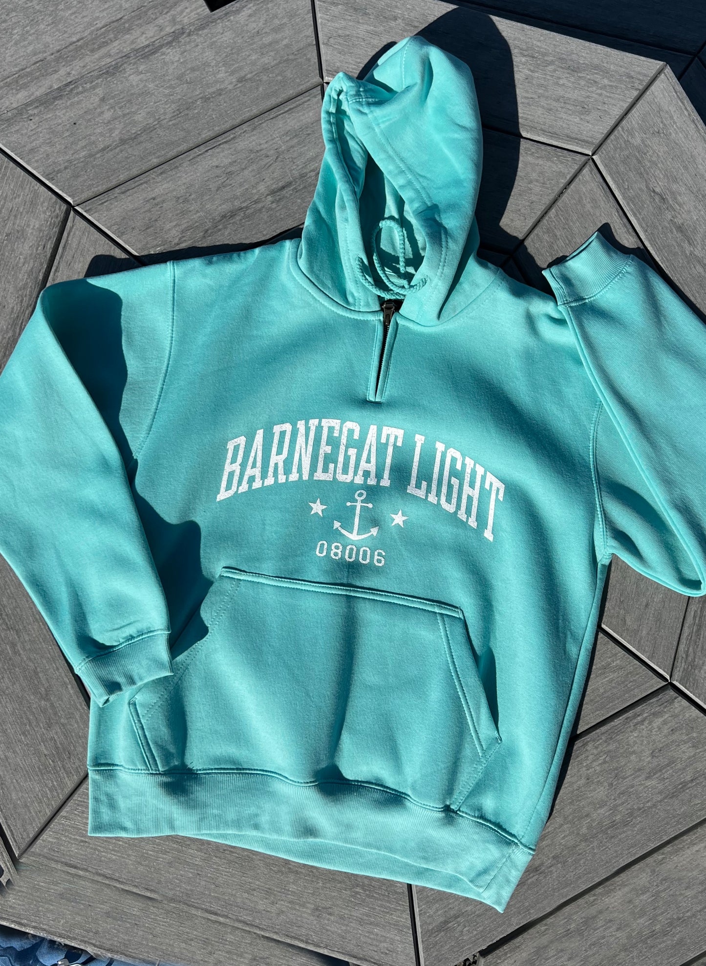 Barnegat Light Hooded Minizip Sweatshirt - C.M. Blue