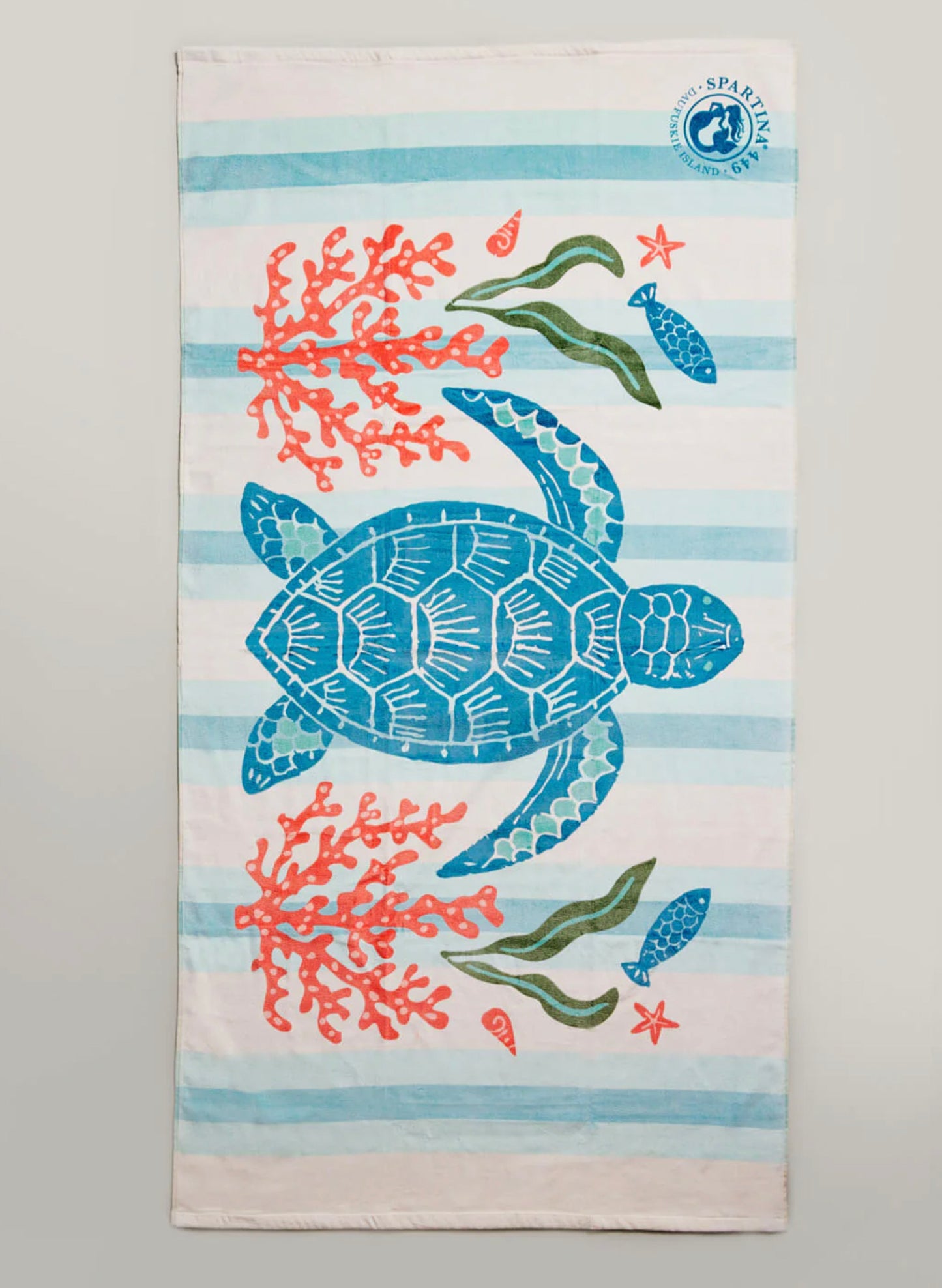 Spartina Beach Towel Sea Turtle available at The Good Life Boutique