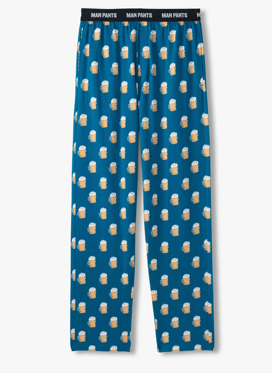 Beer Mugs Man Pants - Blue