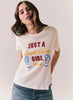 Chaser Bella Jersey Oversized Crewneck Tee - White - Small Town Girl available at The Good Life Boutique