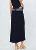 Current Air Bias Midi Skirt W/Waist Scarf Detail - Navy available at The Good Life Boutique