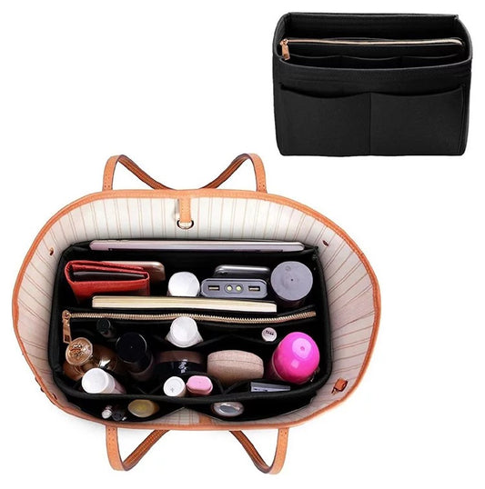 The Classy Cloth WS Tote Bag Purse Organizer Insert - Black available at The Good Life Boutique