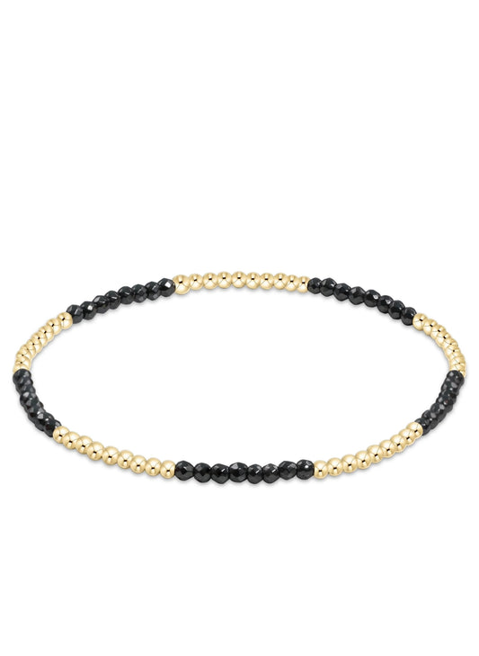 enewton design Enewton - Blissful Pattern 2mm Bead Bracelet - Faceted Hematite available at The Good Life Boutique