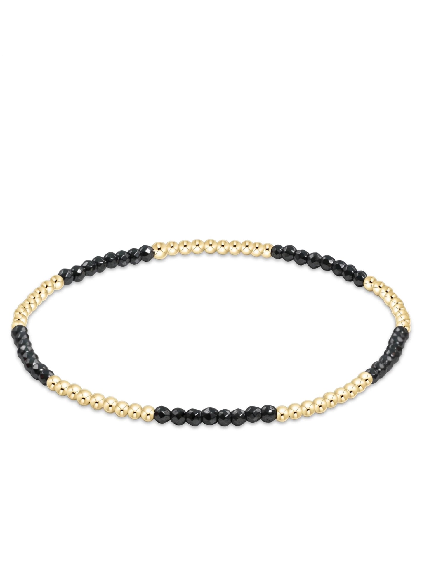 enewton design Blissful Pattern 2mm Bead Bracelet - Faceted Hematite available at The Good Life Boutique