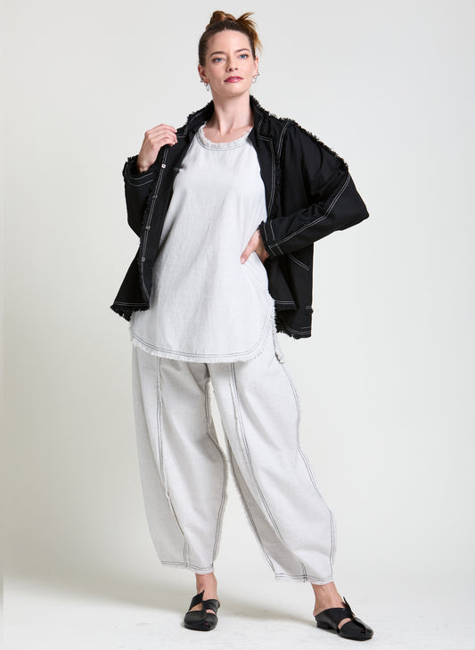 NHM Inc. Block Shirt - Black available at The Good Life Boutique