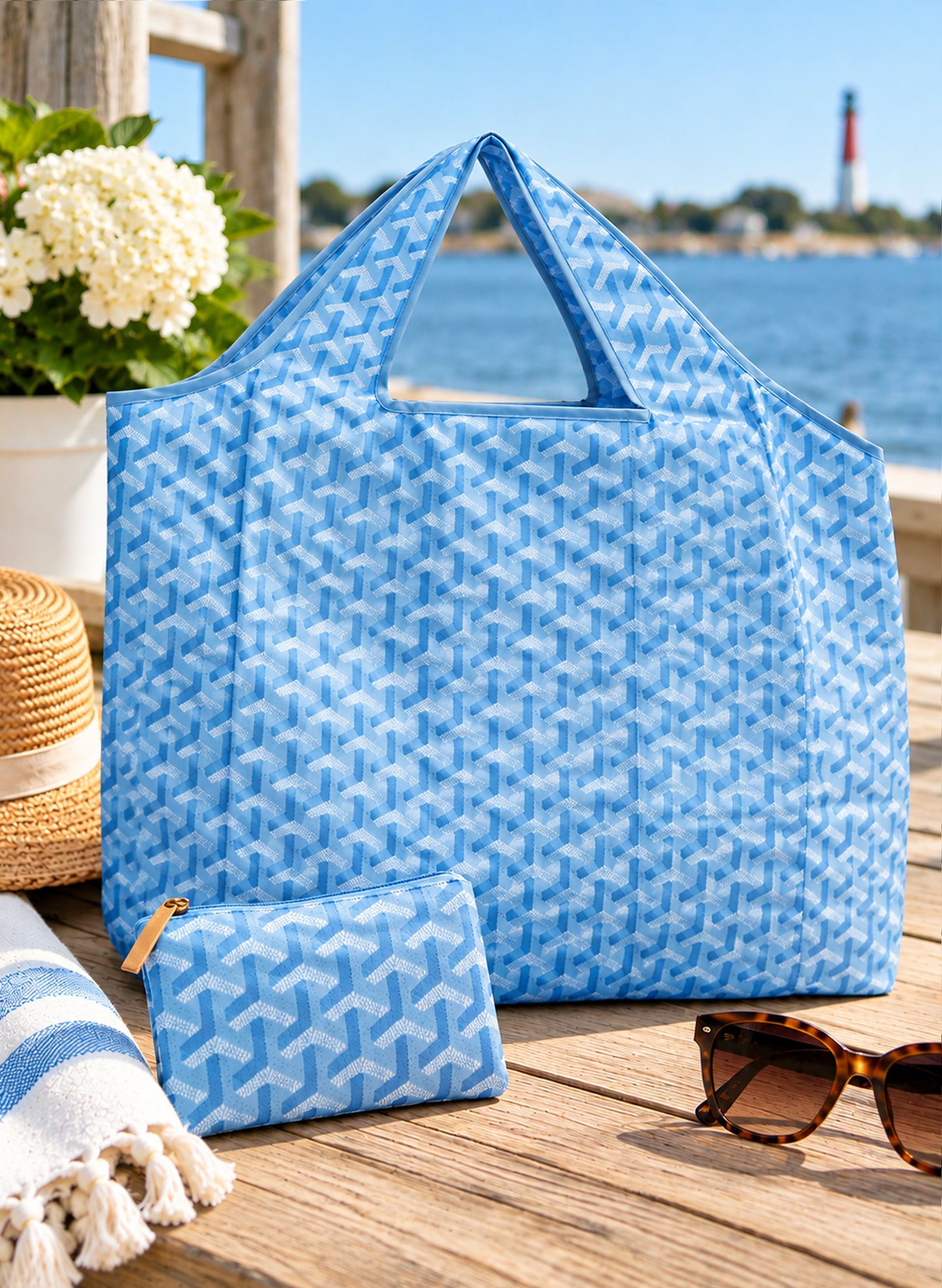 Everyone's Favorite Reusable Shopping / Beach Bag Light Blue