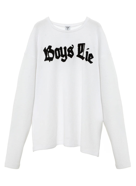 Boys Lie - Rocker Thermal BF Longsleeve - White
