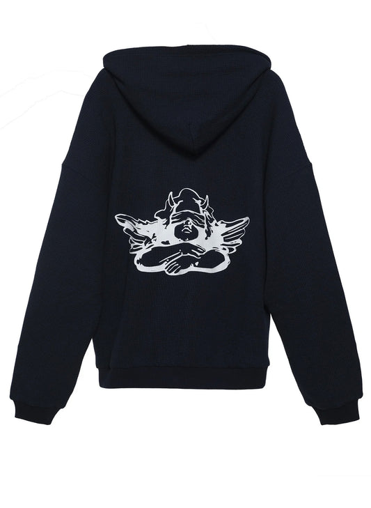 Boys Lie - 'Name EM' Harley Zip Hoodie - Navy